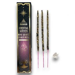 Incienso AROMA Kit Crystal Cuarzo Rosa